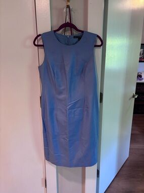 Sleeveless Light Blue Sheath Dress by Banana Republic